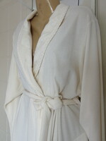 Dreamy, elegant women's robe in cream color, size 42