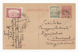 A Magyar Kertészeti Egyesületnek címzett levelezőlap 1922-ből