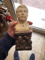 Sztálin szobor, 17 cm-es nagyságú, zsirkőből, gyűjtőknek kiváló.
