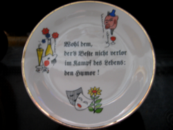 Retro funny poetic plate with seltmann weiden