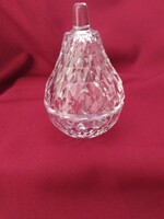 Glass sugar container in the shape of a drop