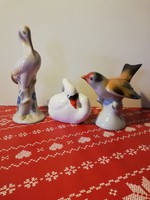 3 Pieces, beautiful bird figure, porcelain