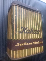 Julius Meinl régi kakaós fém doboz/pléh doboz - Gyűjtői darab.