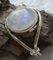 925 Silver ring 18.7/58.7 mm, with moonstone