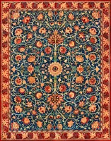 William Morris - Holland park szőnyegminta - vakrámás vászon reprint