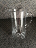 Vintage bütykös üveg kancsó, 1930-as évek