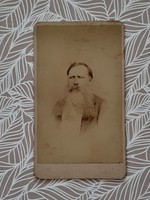 Antik férfi fotó Anna Christ és J. Fajth Pest régi műtermi fénykép
