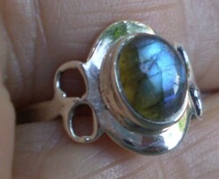925 ezüst gyűrű 18,3/57,5 mm, labradorittal