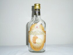 Retro Fruttasol ananász gyümölcs likőr bor üveg palack - Kiskunhalasi Állami Gazdaság - 1980-as évek