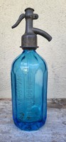 Kék szódás üveg, 1930 DEBRECZEN, Szliuka István,