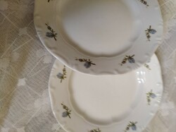 Kék  barack virágos Zsolnay tányér 19 cm