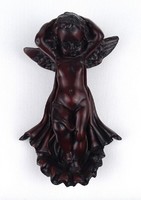 1K694 carved wood effect putto angel wall decoration 14.5 Cm