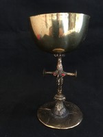 Lojos Muharos goldsmith gilded bronze chalice !!! 15.5X 8 cm !!!
