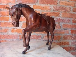Hatalmas bőr ló szobor art deco szecessziós eladó