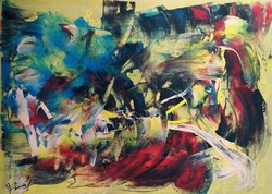 Modern painting: formations. Oil, cardboard. Size: 50x70 cm