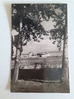 Régi képeslap 1962 Balaton hajó kikötő régi levelezőlap