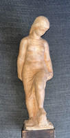 Ferenc Medgyessy (1881-1958). Walking woman terracotta statue design unique rare 40 cm.