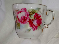 Vintage eggshell porcelain pink mocha cup