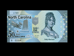 UNC - 50 DOLLÁR - USA - NORTH CAROLINA (Dolly Madison képével)
