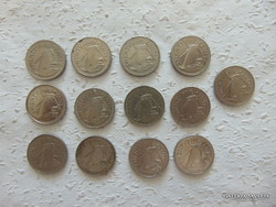 Barbados 25 cent fémpénz 13 darab LOT ! Mind más évszám
