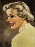Női portré 45x35cm 1930. olaj vászon