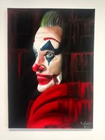 Joker acrylic painting on canvas 70x50 cm