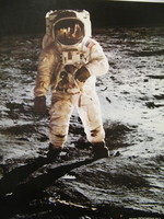 Apollo 11 Buzz Aldrin holdséta NASA ikonikus fotó eredeti Kodak papíron