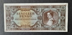 Százezer pengő 1945 (világos barna hátlap)
