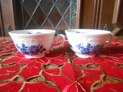 Zsolnay kék rózsa mintás kávés csészék