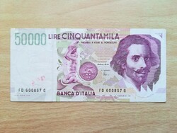 Olaszország 50000 Lire 1992