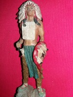 Észak amerikai álló csejenn indián főnök biszkvit figura nagyon szép a képek szerint 17 cm