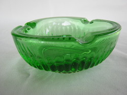 Zöld vastag üveg hamutál hamutartó