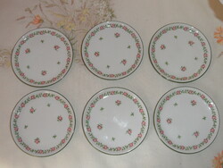Arzberg porcelán mini rózsás tányér, poháralátét ( 6 db.)