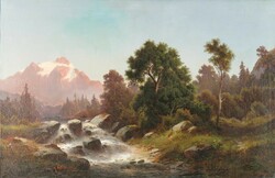 H. Salvatore marked: mountain stream 1895
