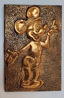 Mickey mouse copper sheet relief wall decoration.
