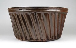 1K552 antique large earthenware casserole dish 12.5 X 25 cm