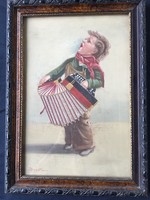 The little boy with a tango accordion, marked dióssy k.