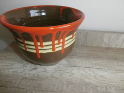 Retro tricked-glazed bowl