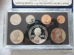 Új - Zéland forgalmi sor 1977 PP ezüst dollárral dísztokban
