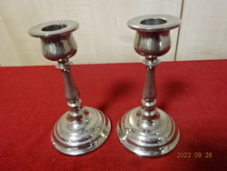 Silver-plated candle holder, height 12 cm. Two pieces for sale together. He has! Jokai.