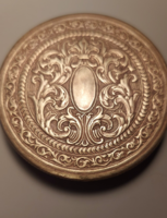Antik réz BAEDER tükrös púdertartó 6,5 cm