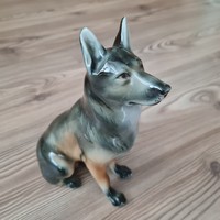 Royal Dux porcelán kutya 20 cm