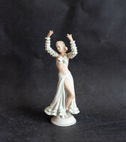 Schaubach Kunst - Wallendorf - egzotikus táncosnő figura fehér ruhában