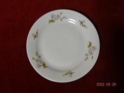 Zsolnay porcelain small plate, purple floral, diameter 18 cm. He has! Jokai.