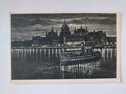 Régi képeslap Parlament fotó 1931 levelezőlap Országház sétahajó
