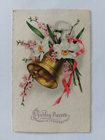 Old Easter postcard 1935 postcard bell daffodil