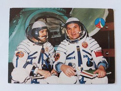 Régi képeslap retro fotó levelezőlap 1980 szovjet magyar űrrepülés
