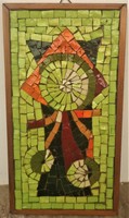 Hegyi György (1922 - 2001) Fej Vörös Kendővel c. Képcsarnokos mozaik relief Eredeti Garanciával!