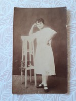 Régi női fotó vintage fénykép