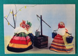 Régi orosz bábfigurás képeslap ,orosz babák 1968